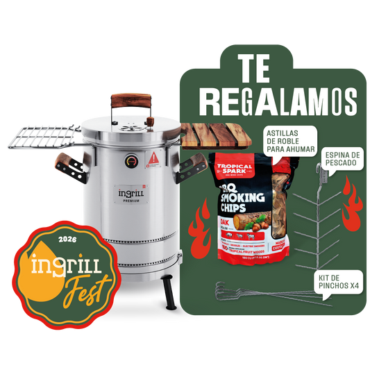  Ahumador y Barril Asador Premium hasta 20 personas
